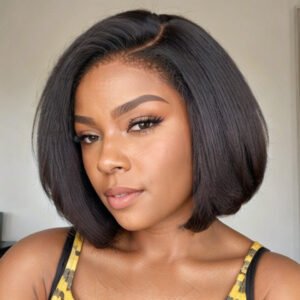Straight Bob With Side Swept Bangs
